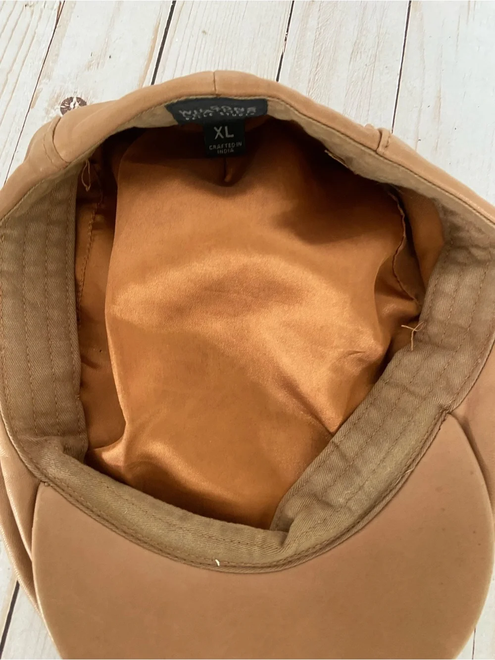 Wilsons Leather Men's Tan Brown Leather Driving Cap